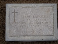 Struma Military Cemetery - McQuarrie, A